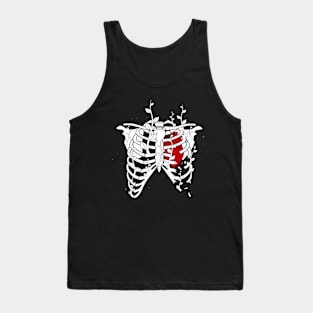 Skeleton with warm heart Tank Top